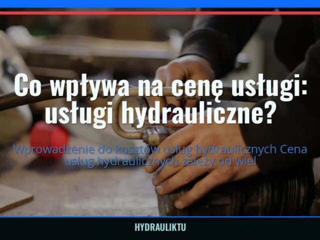 Co wpływa na cenę usługi: usługi hydrauliczne? — hydrauliktu
