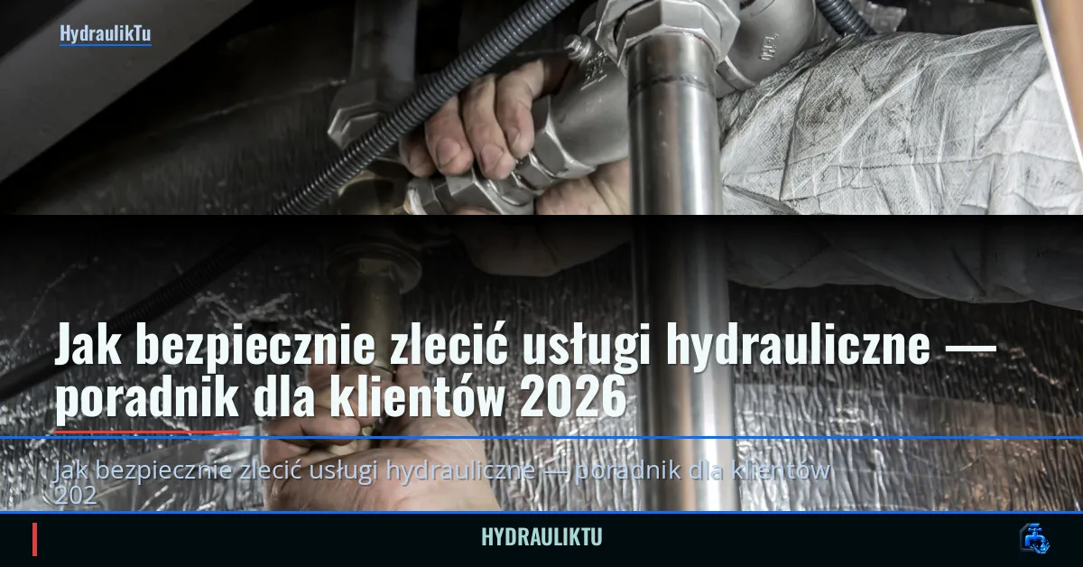 Jak bezpiecznie zlecić usługi hydrauliczne — poradnik dla klientów 2026