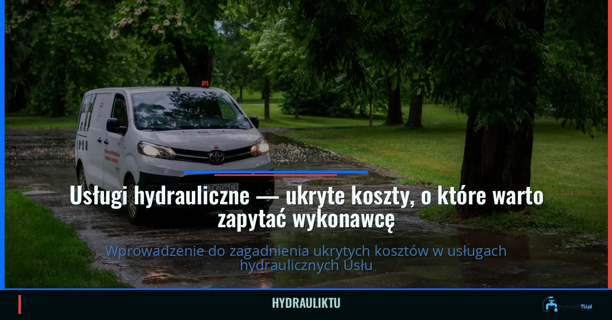 Usługi hydrauliczne — ukryte koszty, o które warto zapytać wykonawcę