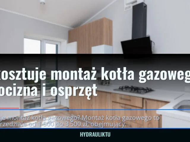 Ile kosztuje montaż kotła gazowego? Robocizna i osprzęt — hydrauliktu
