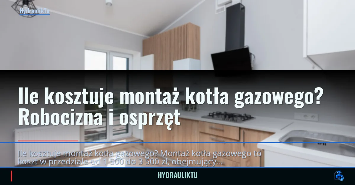 Ile kosztuje montaż kotła gazowego? Robocizna i osprzęt