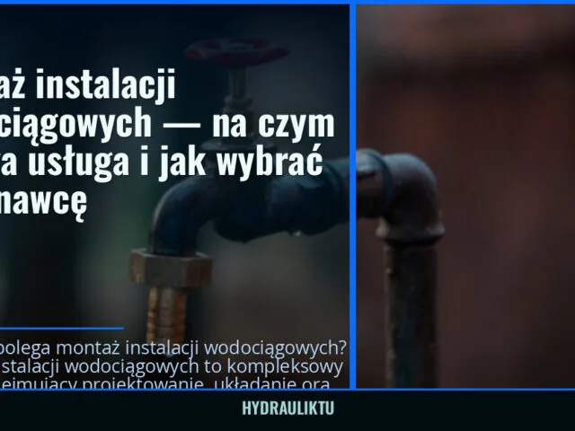 Montaż instalacji wodociągowych — na czym polega usługa i jak wybrać wykonawcę — hydrauliktu