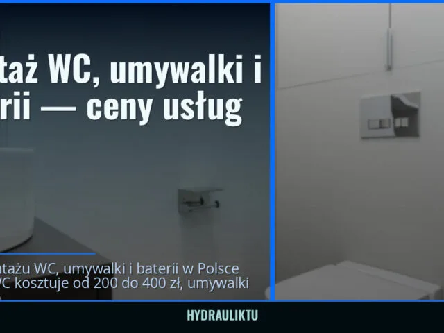 Montaż WC, umywalki i baterii — ceny usług