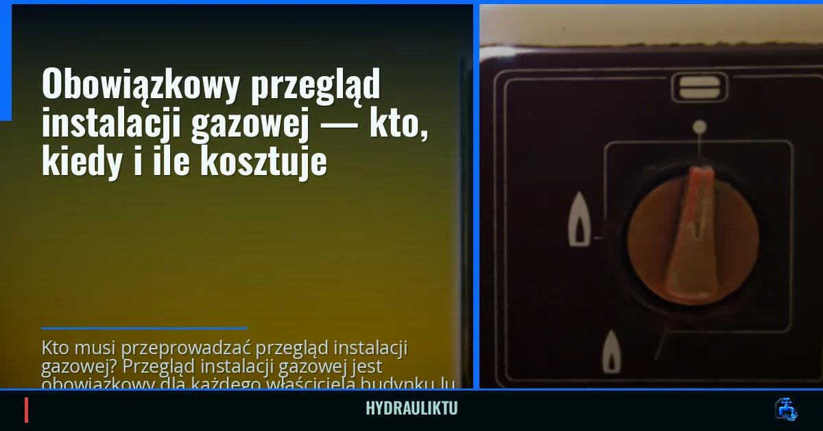 Obowiązkowy przegląd instalacji gazowej — kto, kiedy i ile kosztuje