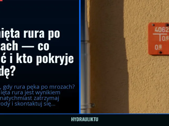 Pęknięta rura po mrozach — co zrobić i kto pokryje szkodę? — hydrauliktu