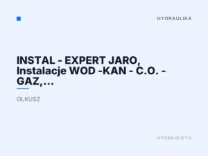 INSTAL – EXPERT JARO, Instalacje WOD -KAN – C.O. – GAZ, Montaż kotłów, serwis. Jarosław Piątek