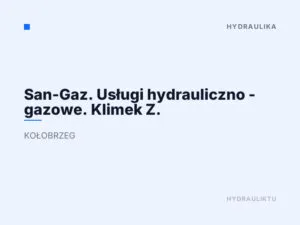 San-Gaz. Usługi hydrauliczno – gazowe. Klimek Z.