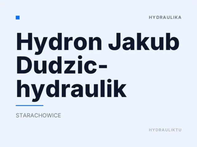Hydron Jakub Dudzic- hydraulik
