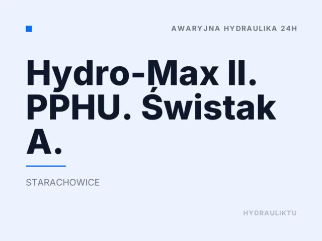 Hydro-Max II. PPHU. Świstak A.