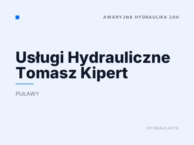 Usługi Hydrauliczne Tomasz Kipert