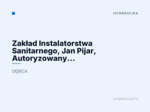 Zakład Instalatorstwa Sanitarnego, Jan Pijar, Autoryzowany Partner Bosch Termotechnika