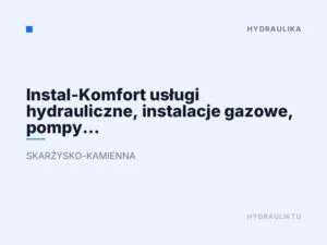 Instal-Komfort usługi hydrauliczne, instalacje gazowe, pompy ciepła, ogrzewanie podłogowe, montaż kotłów gazowych,