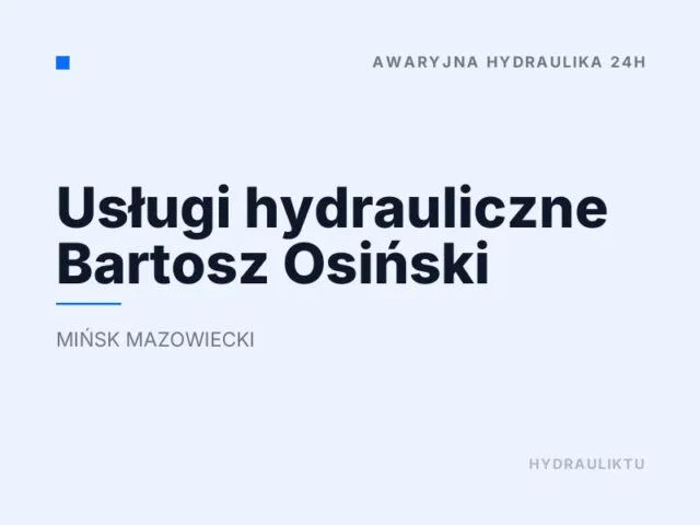 Usługi hydrauliczne Bartosz Osiński