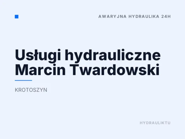 Usługi hydrauliczne Marcin Twardowski