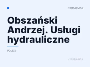 Obszański Andrzej. Usługi hydrauliczne