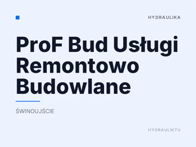 ProF Bud Usługi Remontowo Budowlane