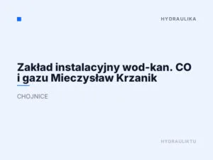 Zakład instalacyjny wod-kan. CO i gazu Mieczysław Krzanik