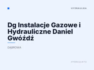 Dg Instalacje Gazowe i Hydrauliczne Daniel Gwóźdź