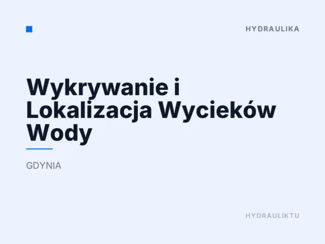 Wykrywanie i Lokalizacja Wycieków Wody