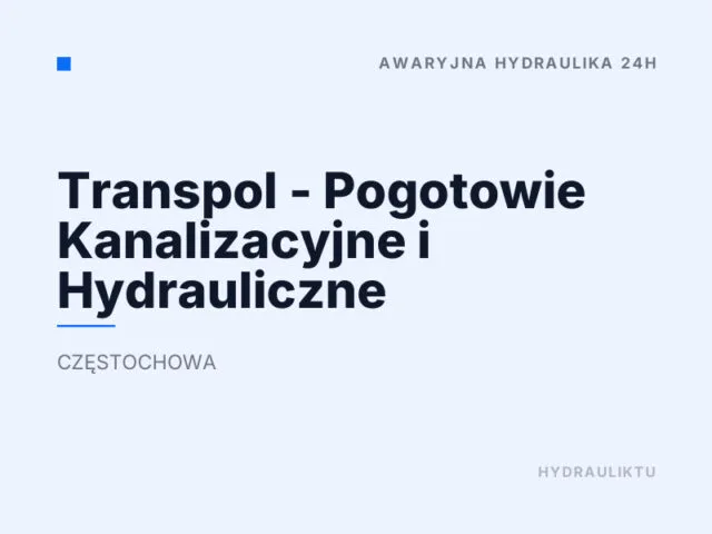 Transpol – Pogotowie Kanalizacyjne i Hydrauliczne