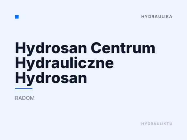 Hydrosan Centrum Hydrauliczne Hydrosan