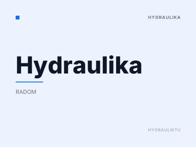 Hydraulika