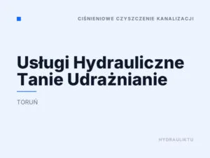 Usługi Hydrauliczne Tanie Udrażnianie